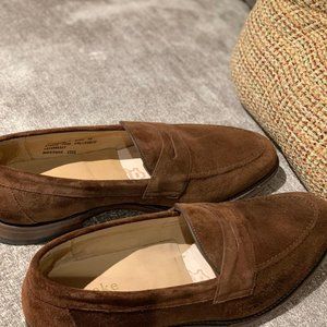 Men's Loake Imperial Penny Loafer in Brown, size 10, made in England